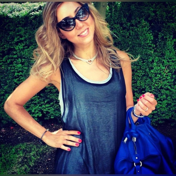 Versace bag - blue - silver detailing - Picture 2 of 7